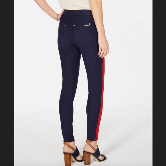 MICHAEL Michael Kors Striped-Leg Pull-On Pants - Picture 2 of 6